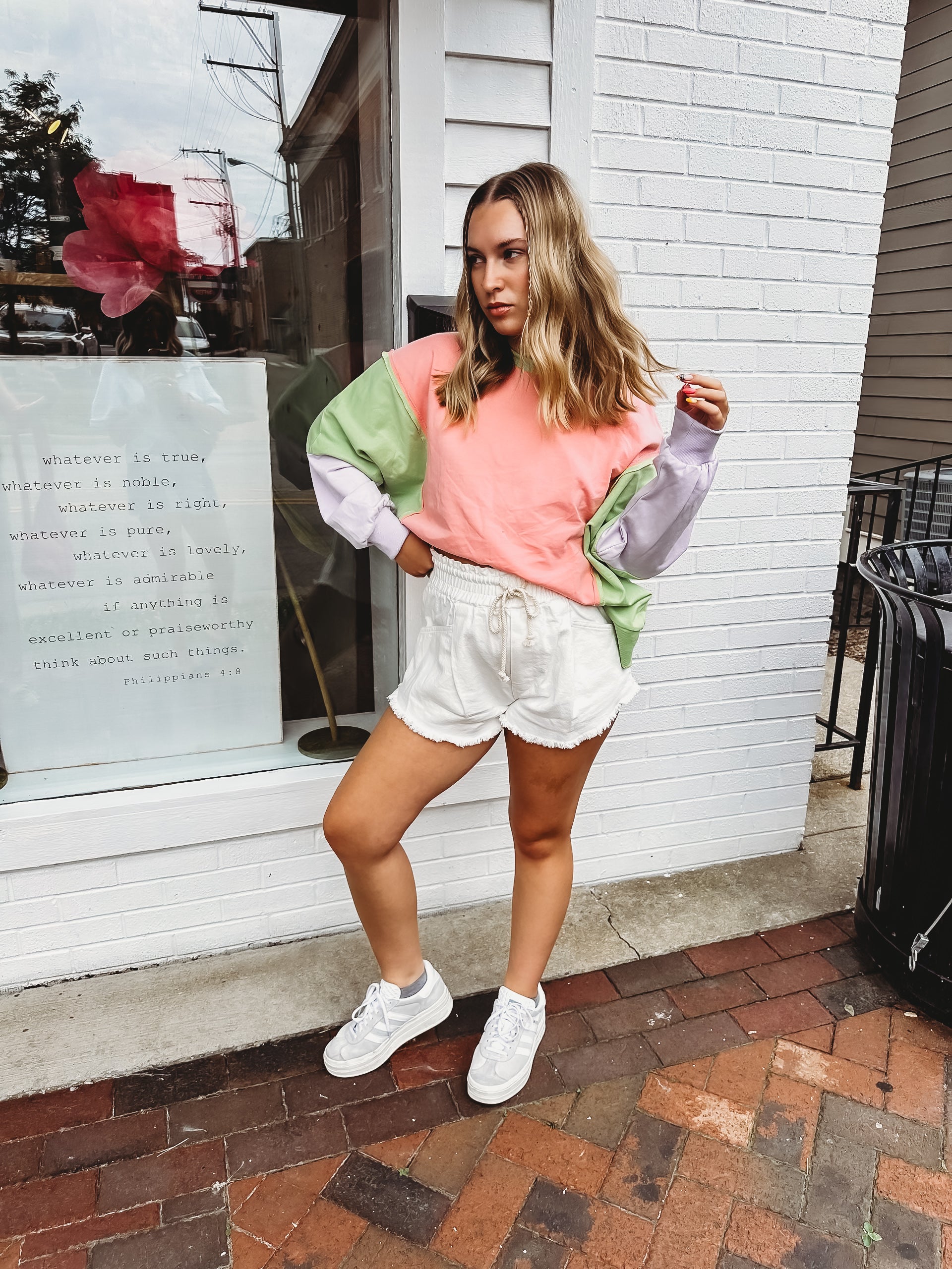 Summer mood colorblock pullover