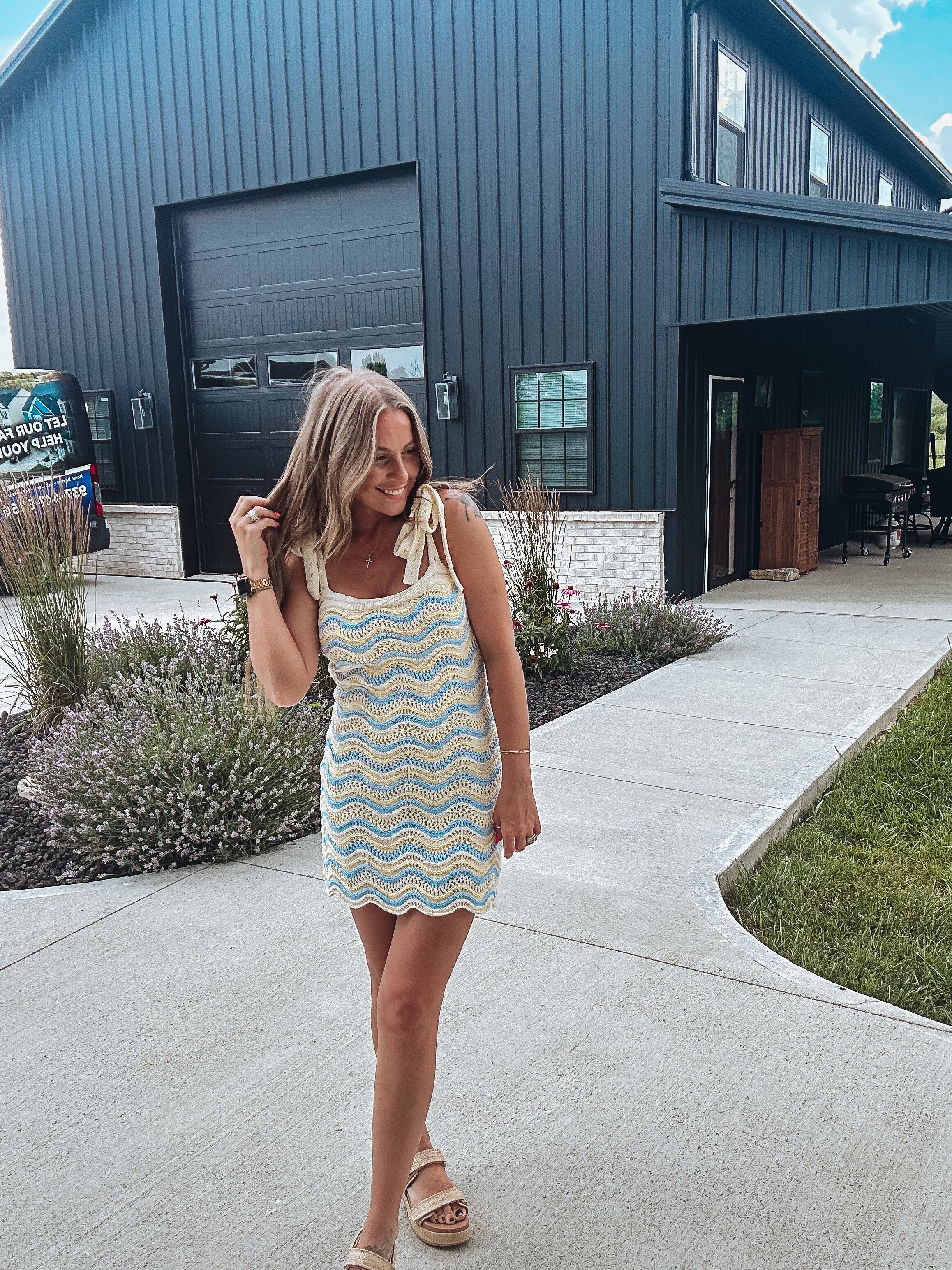 Beach waves mini dress