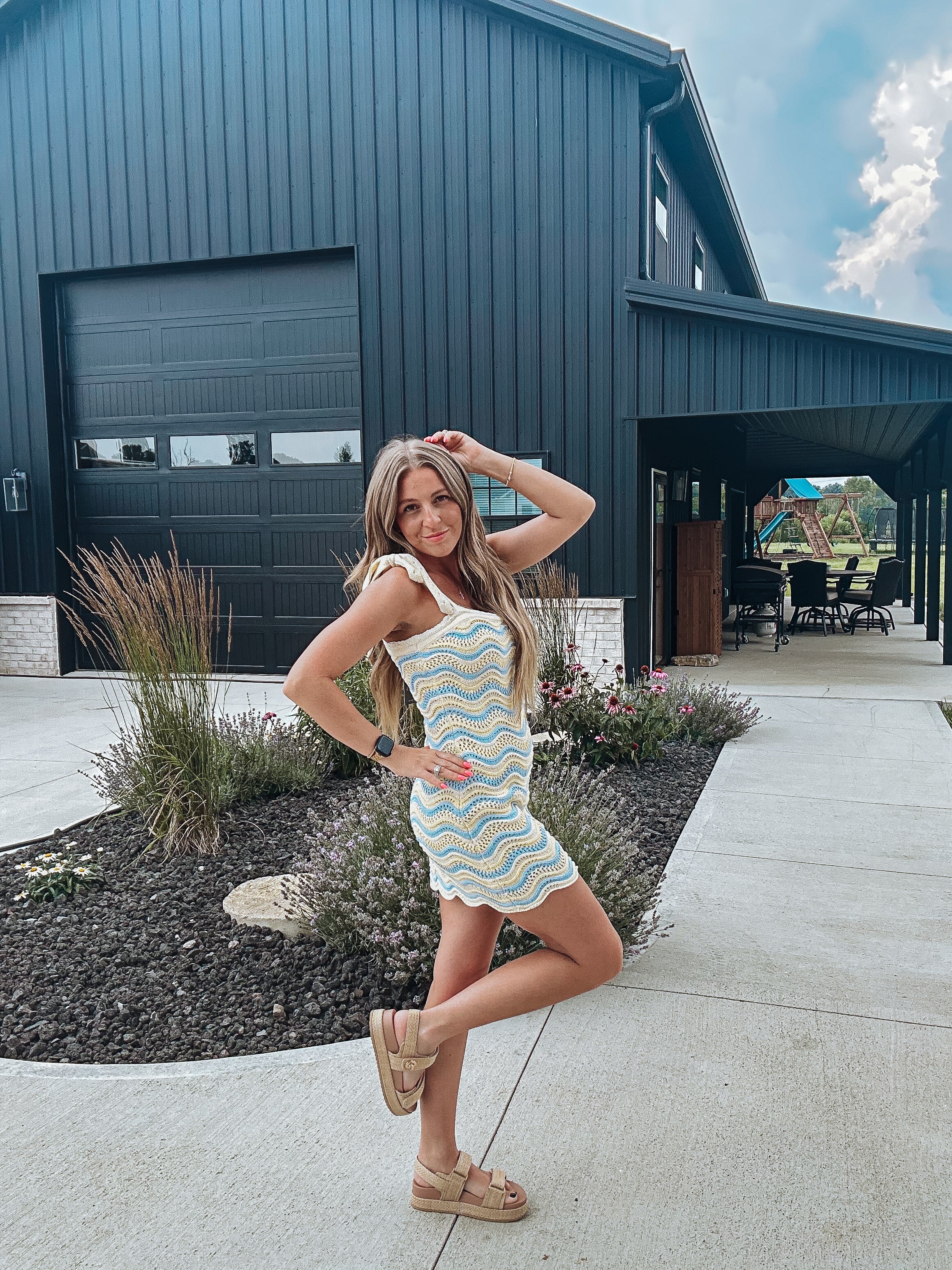 Beach waves mini dress