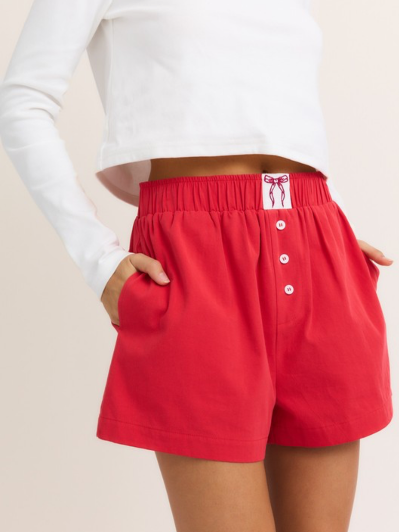 4th of july outfit, red boxer shorts, dayton ohiot boutique